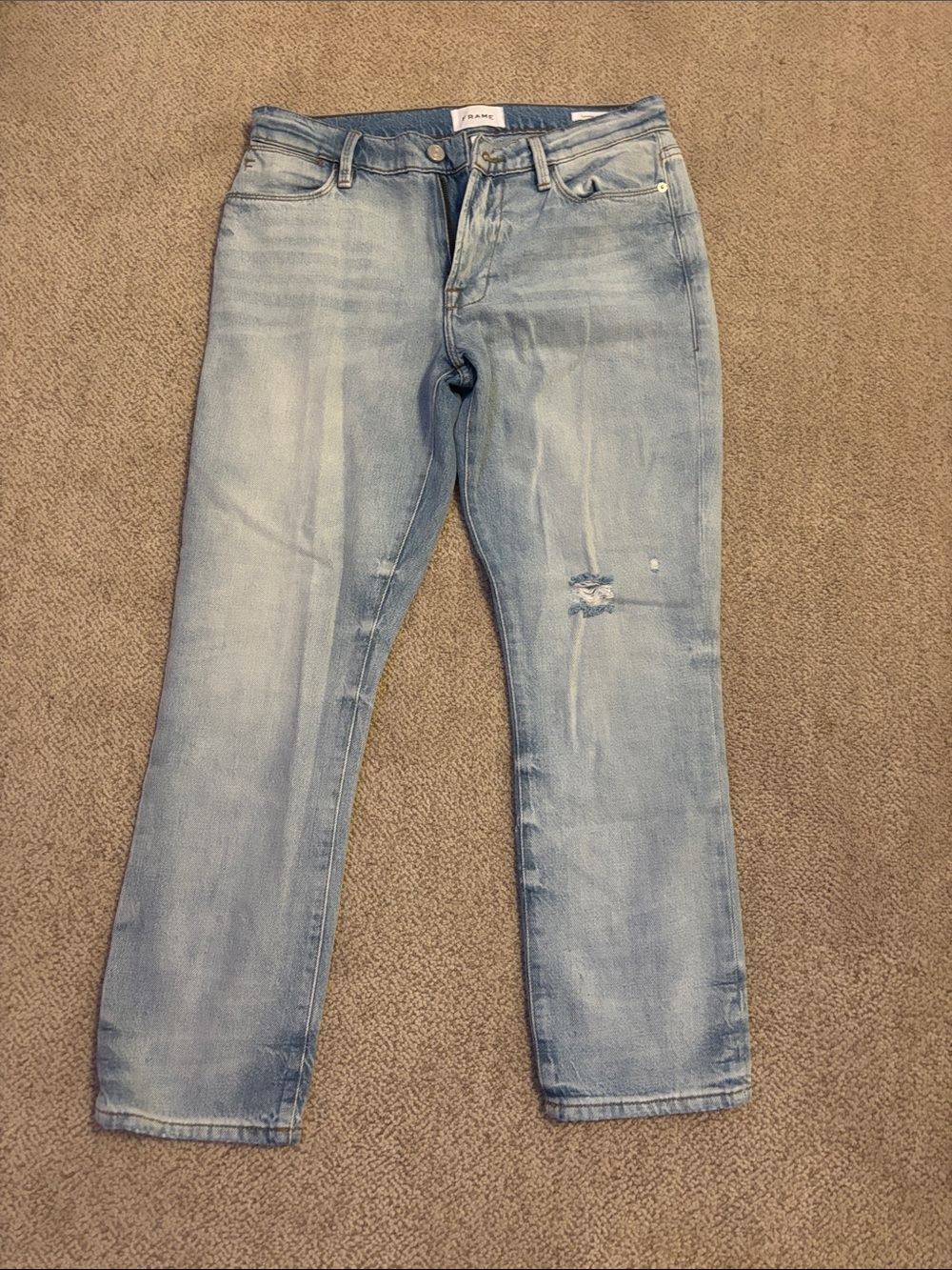 Frame Denim Light Wash Straight-Leg Jeans